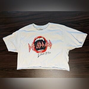 White Graphic Crop Top